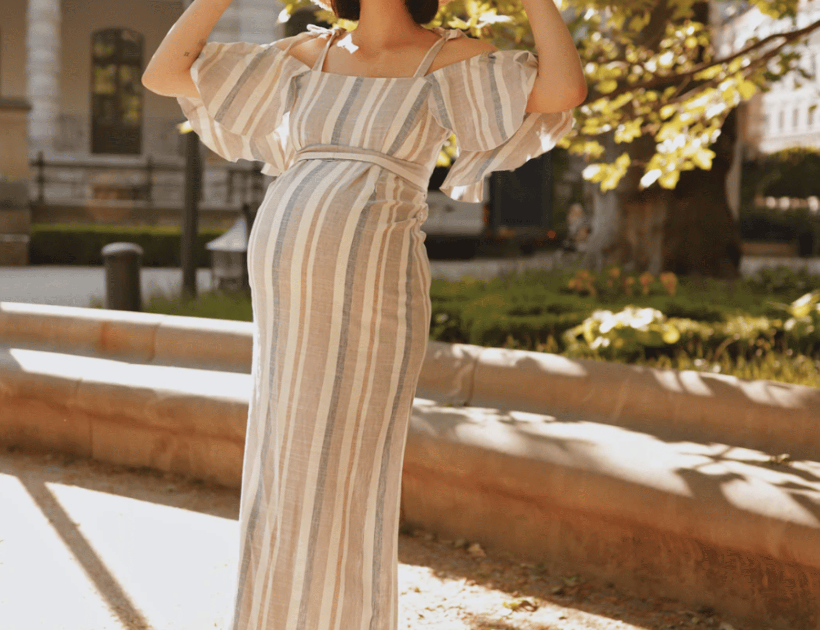 Bump & Milk Mallorca Maxi Linen Breastfeeding Dress 1