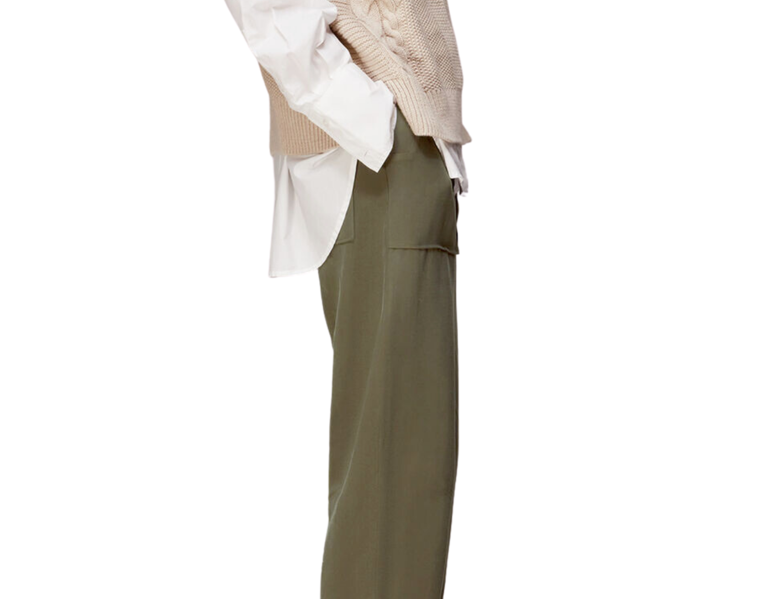 Whistles Madison Trousers - Khaki 1