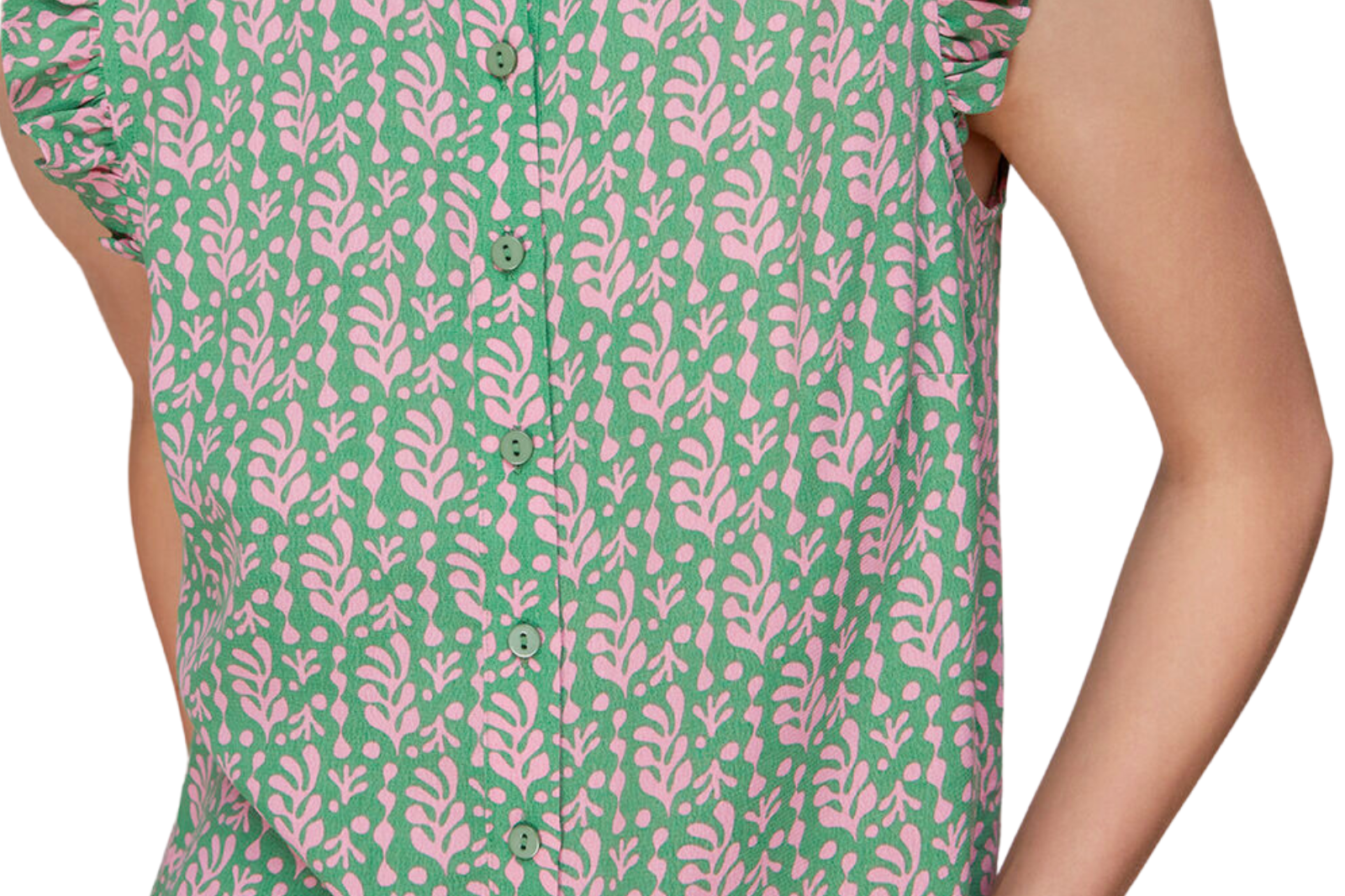 Whistles Cut Out Leaf Frill Blouse 4