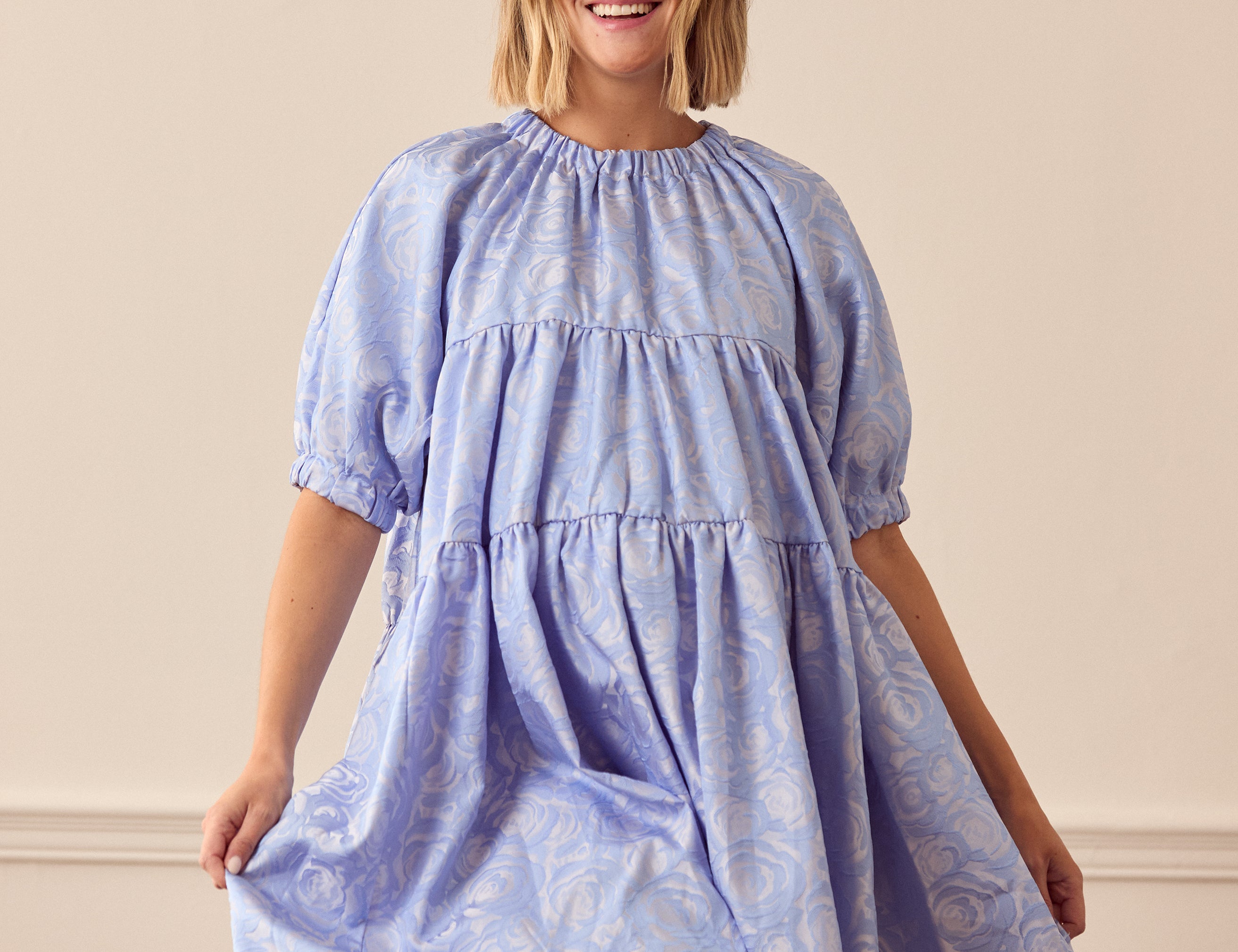 Sister Jane Sapphire Rose Jacquard Mini Dress 2