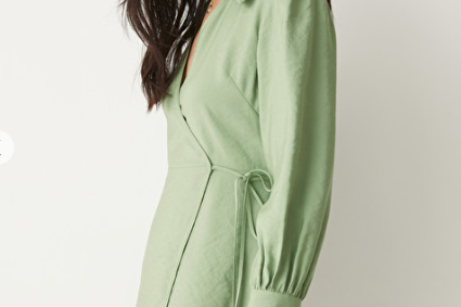 & Other Stories Collared Wrap Mini Dress 6