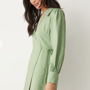 & Other Stories Collared Wrap Mini Dress 6