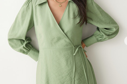 & Other Stories Collared Wrap Mini Dress 1