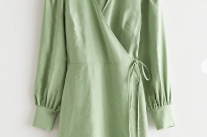 & Other Stories Collared Wrap Mini Dress 3