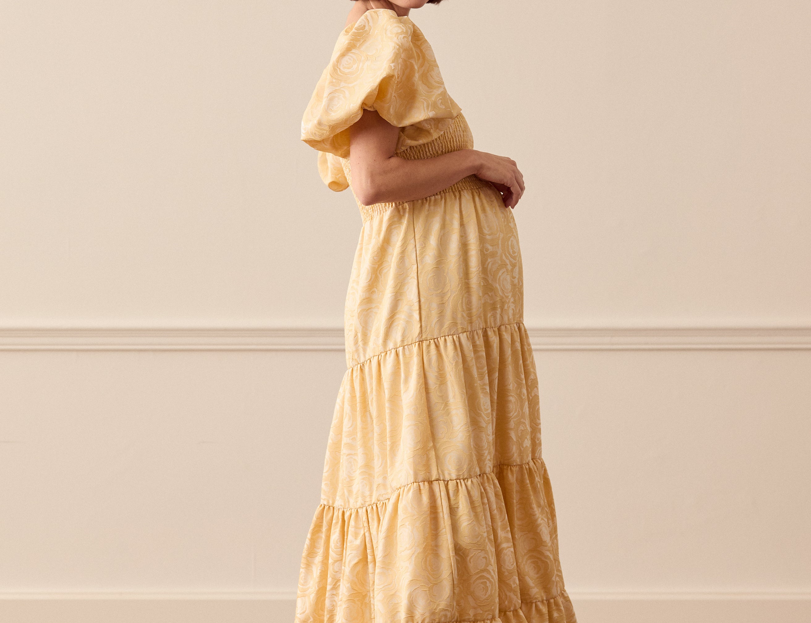 Sister Jane Marigold Jacquard Tiered Dress 2