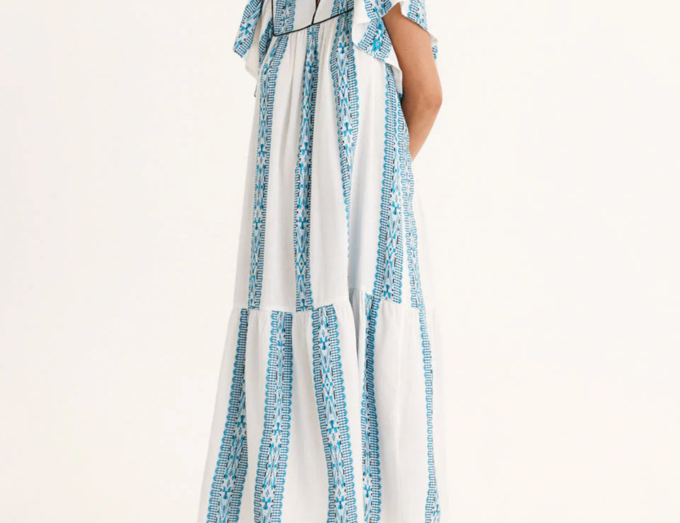 Summery Copenhagen Solene Long Dress Whisper White 1