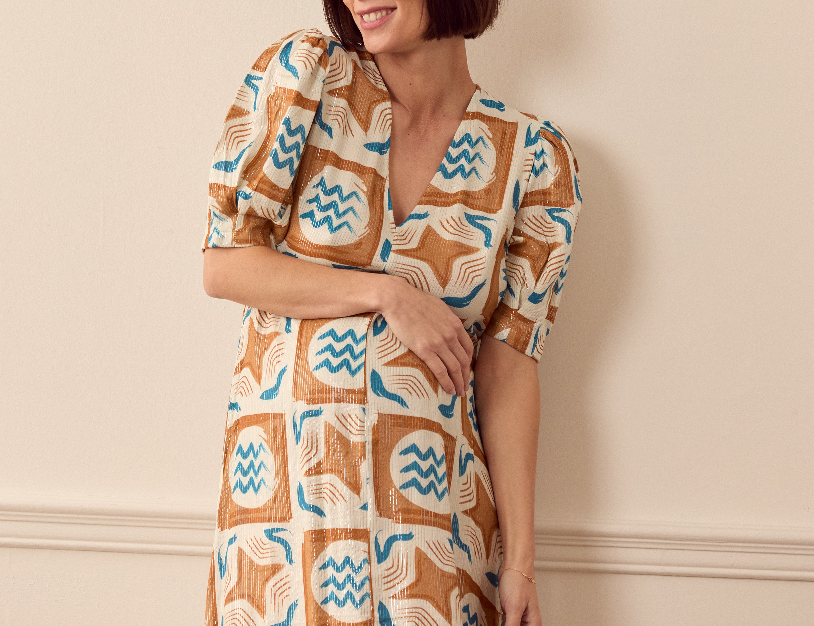Summery Copenhagen Eta Long Dress in Bluejay 2