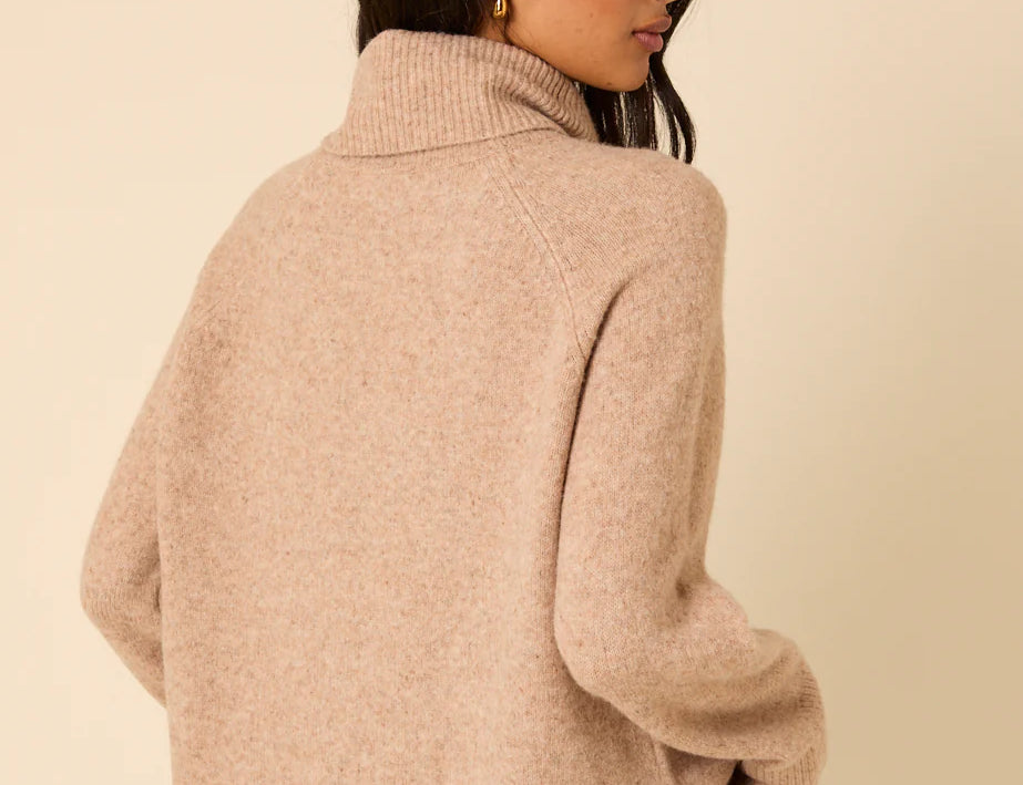 Nobody's Child Beige Roll Neck Relaxed Knitted Jumper 4