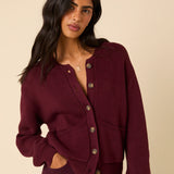 Nobody's Child Burgundy Knitted Cardigan 1