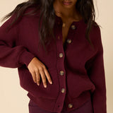 Nobody's Child Burgundy Knitted Cardigan 5