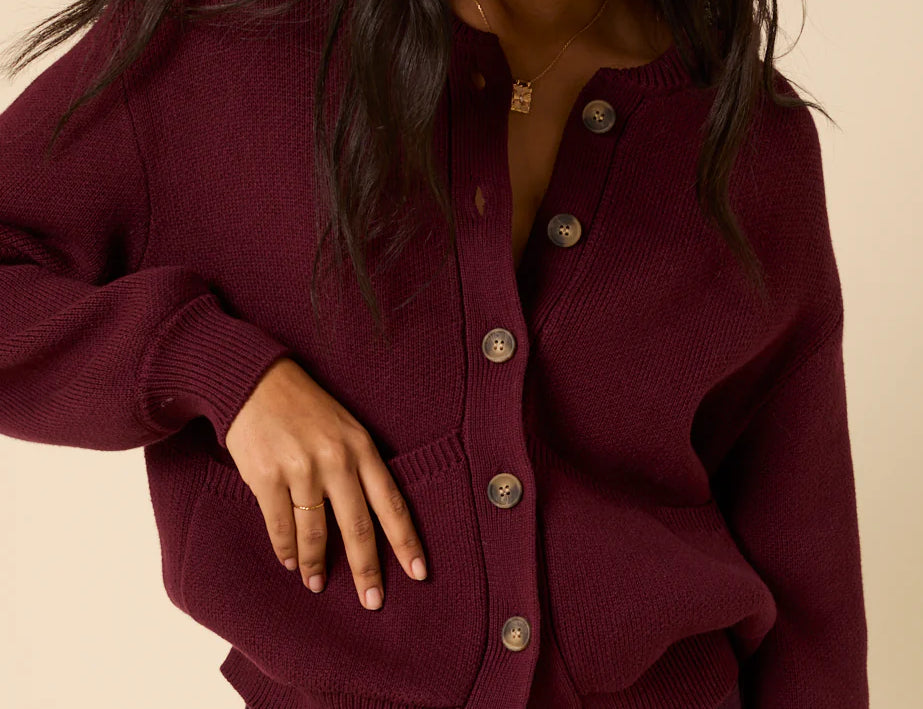 Nobody's Child Burgundy Knitted Cardigan 5