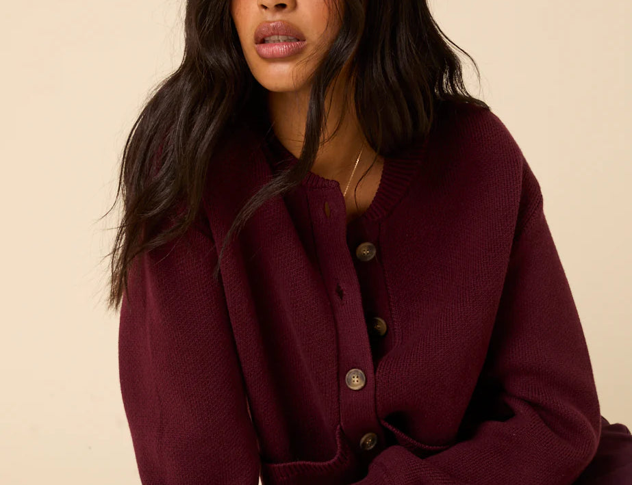 Nobody's Child Burgundy Knitted Cardigan 3