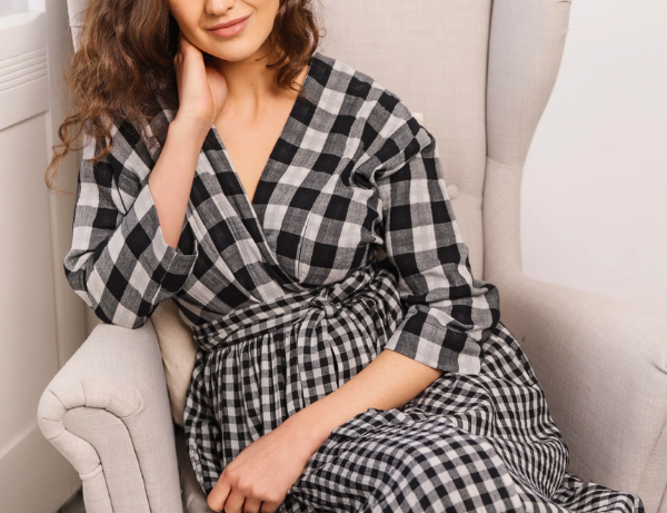 Bump & Milk Teresita Organic Cotton Wrap Dress 1