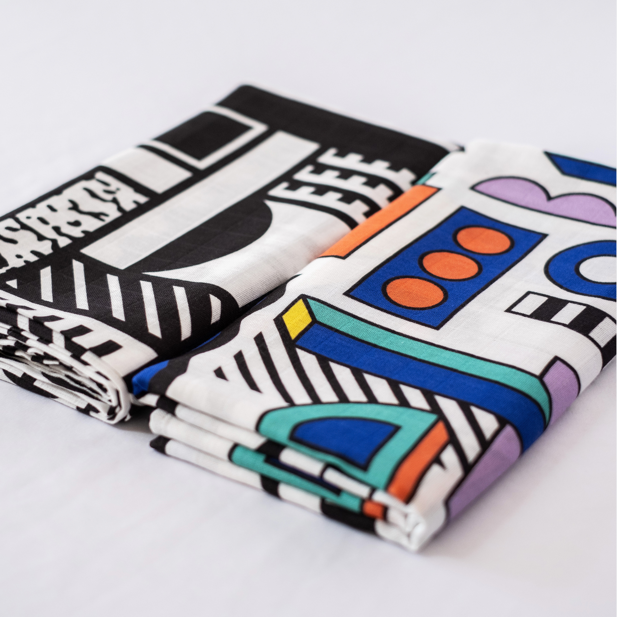 Etta Loves ETTA LOVES X WALALA STUDIO 2-PACK MUSLIN SQUARES - For 0 to 4 Months & 5+ Month Old Babies 8