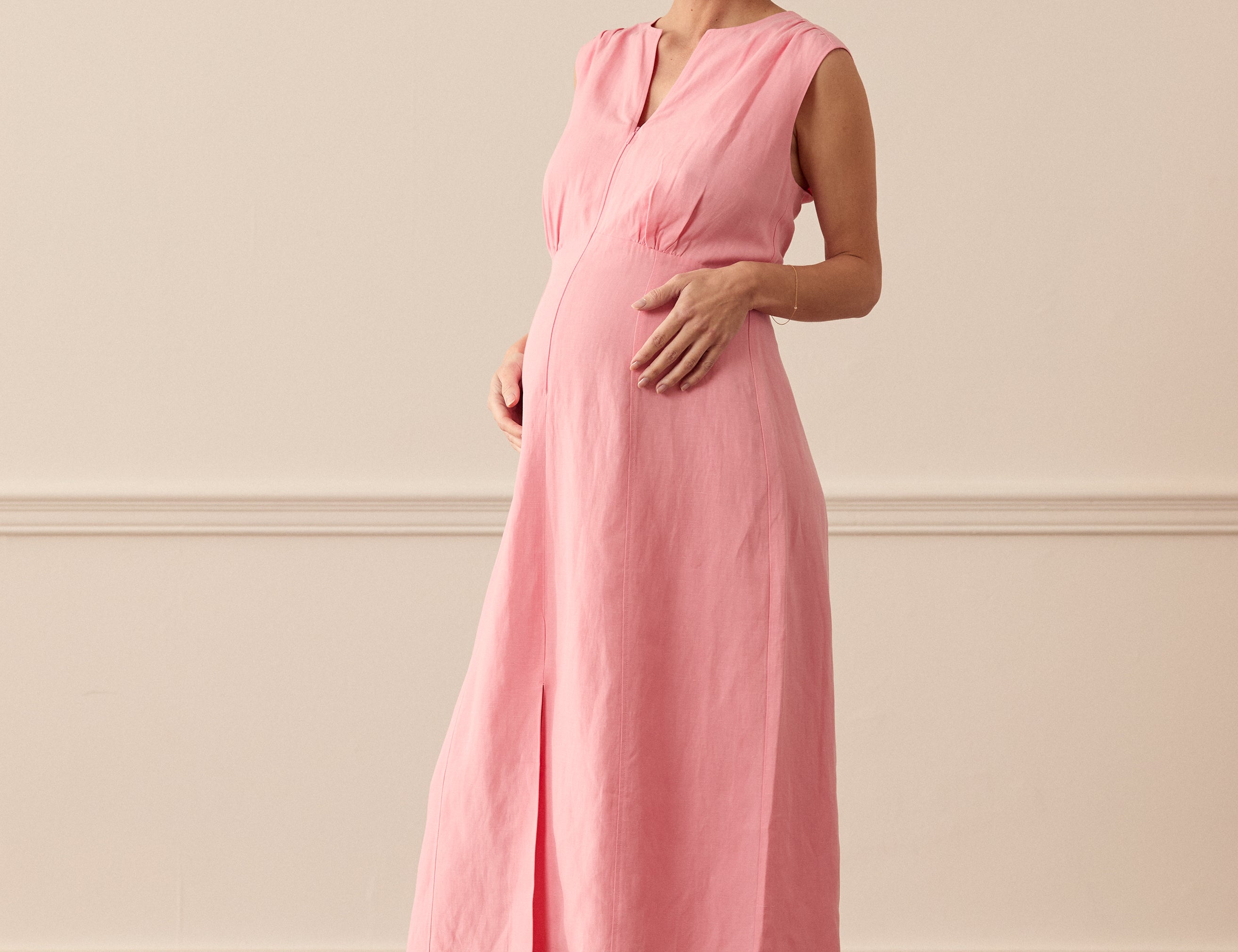 Whistles Abbie Linen Blend Midi Dress 2