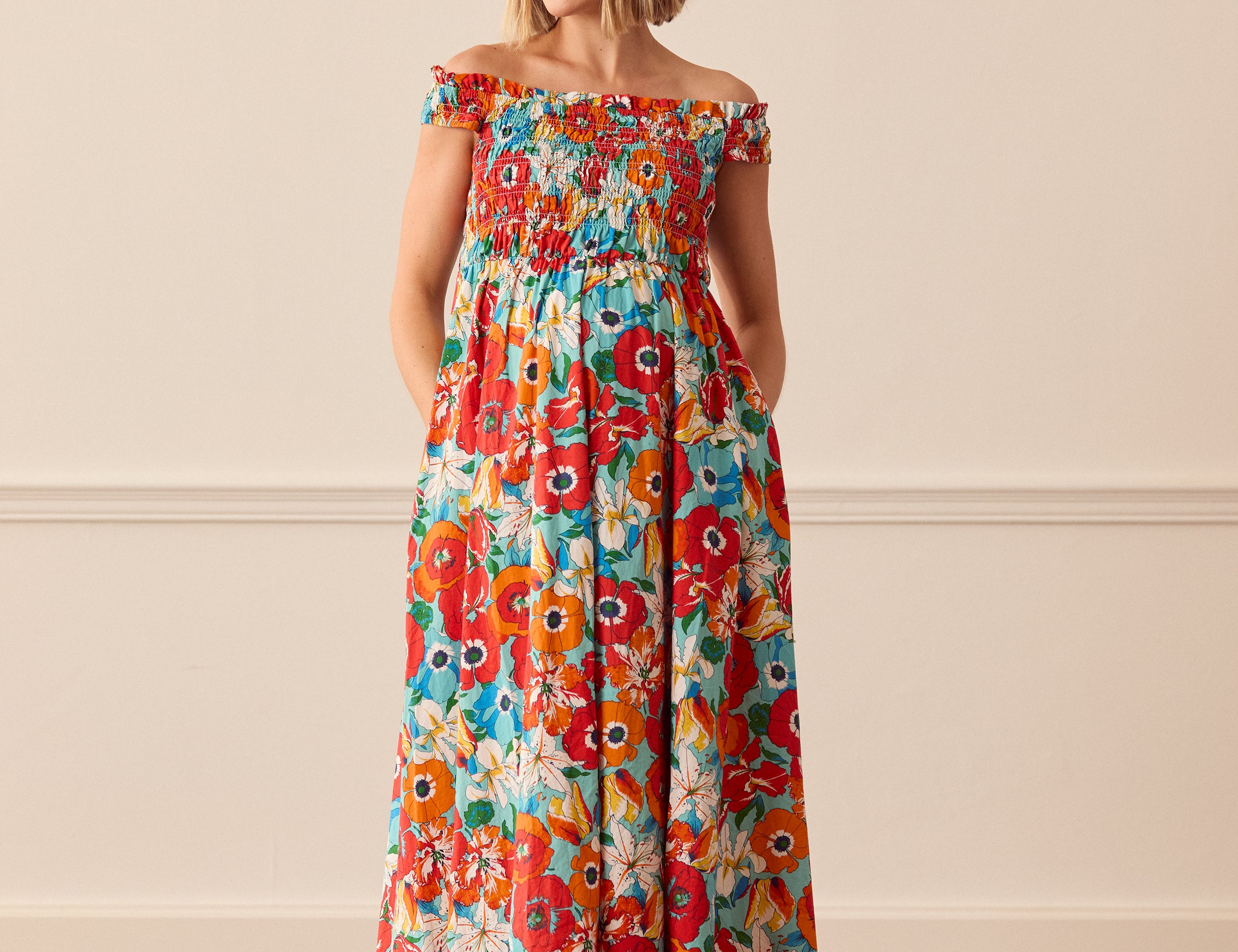 Whistles Blossom Tulips Bardot Dress 1