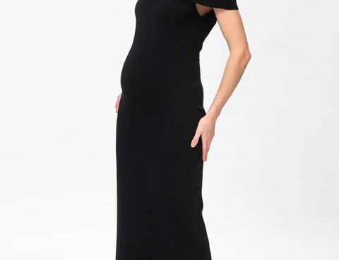 Pietro Brunelli Maternity Cherie Black Maternity Bodycon Dress 2