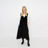 JOURNY Nursing & Maternity Dress - Lucy - Black Linen 4