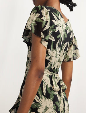 Rixo Hibiscus Print Evie Midi Dress 3