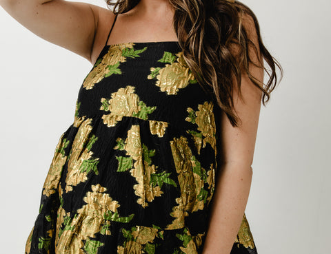 Sister Jane Golden Jacquard Cami Dress 2