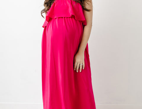 Cari London Cerise Pink Strapless Dress 1