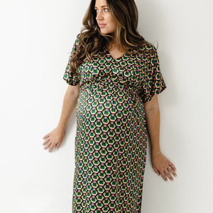 Cari London Kimono-style Maternity & Breastfeeding Dress 6
