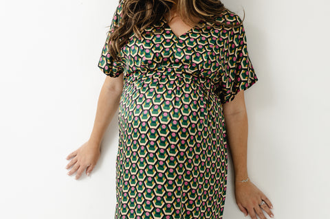 Cari London Kimono-style Maternity & Breastfeeding Dress 6
