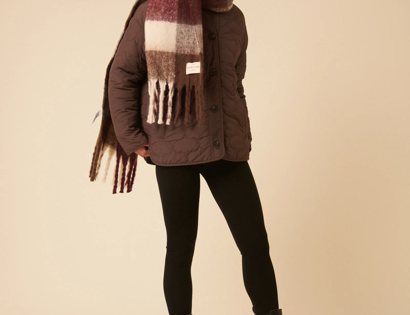 Nobody's Child Brown Reversible Borg Qulited Jacket 2