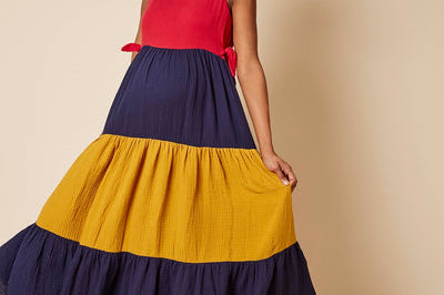 Clary & Peg Clem Dress in Colour Block 2