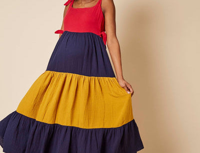 Clary & Peg Clem Dress in Colour Block 2
