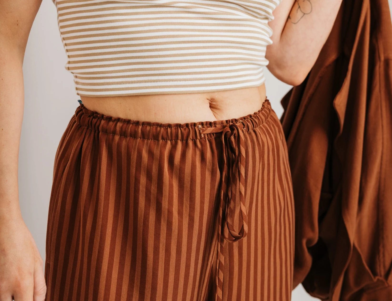 JOURNY The Daisy Trouser - Mocha Stripe 2