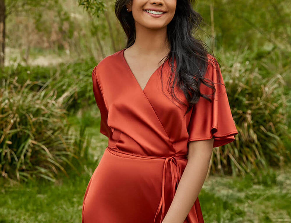 Rewritten The Florence Waterfall Satin Dress 2