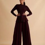 Florere Rib Knit Detail Peplum Jumper 2