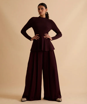 Florere Rib Knit Detail Peplum Jumper 2