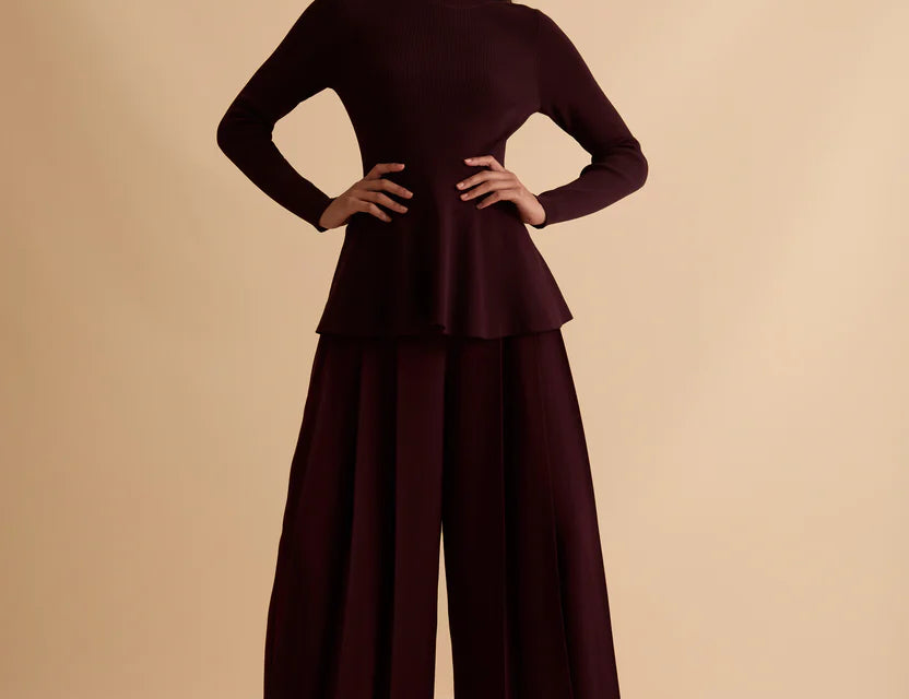 Florere Rib Knit Detail Peplum Jumper 2