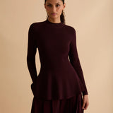 Florere Rib Knit Detail Peplum Jumper 3