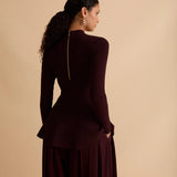 Florere Rib Knit Detail Peplum Jumper 4