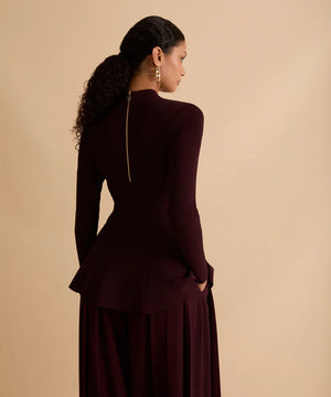 Florere Rib Knit Detail Peplum Jumper 4