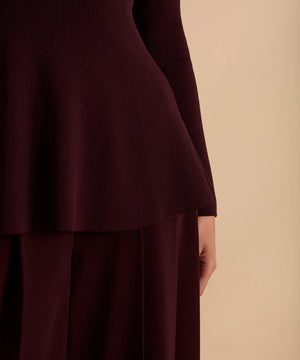 Florere Rib Knit Detail Peplum Jumper 6