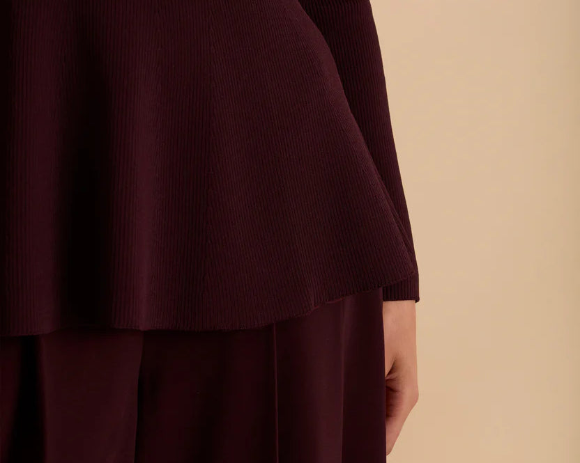 Florere Rib Knit Detail Peplum Jumper 6