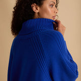 Florere Roll Neck Rib Detail Cashmere Blend Jumper 4