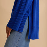 Florere Roll Neck Rib Detail Cashmere Blend Jumper 3