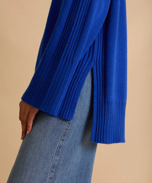 Florere Roll Neck Rib Detail Cashmere Blend Jumper 3
