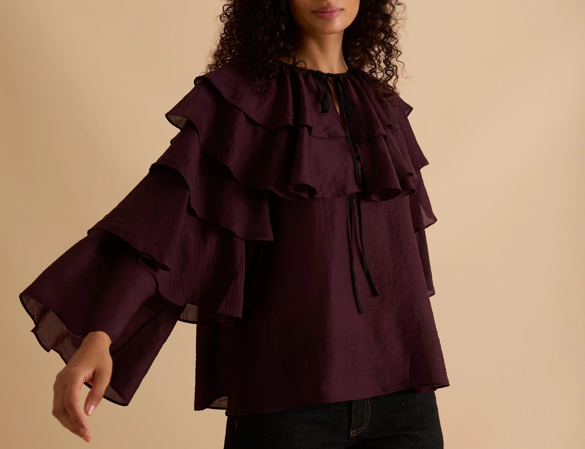 Florere Ruffle Sleeve Top 1