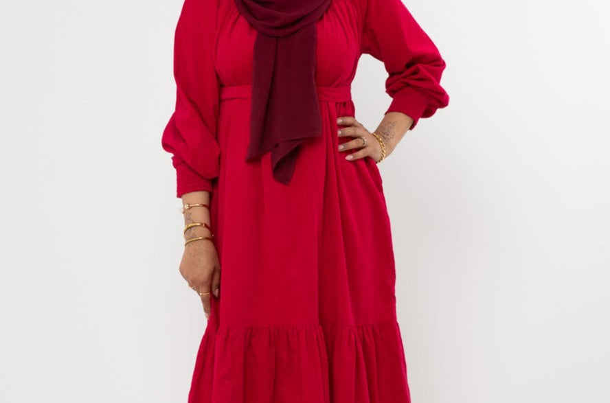 Clary & Peg Phoebe Dress in Hot Pink 5