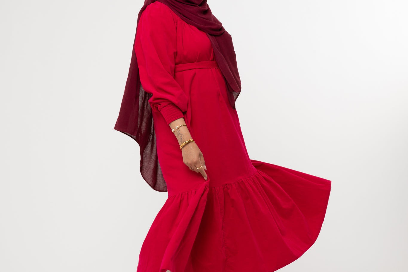 Clary & Peg Phoebe Dress in Hot Pink 6