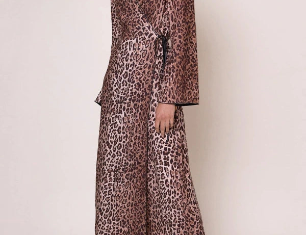 Rixo Cindy Leopard Wrap Dress 2