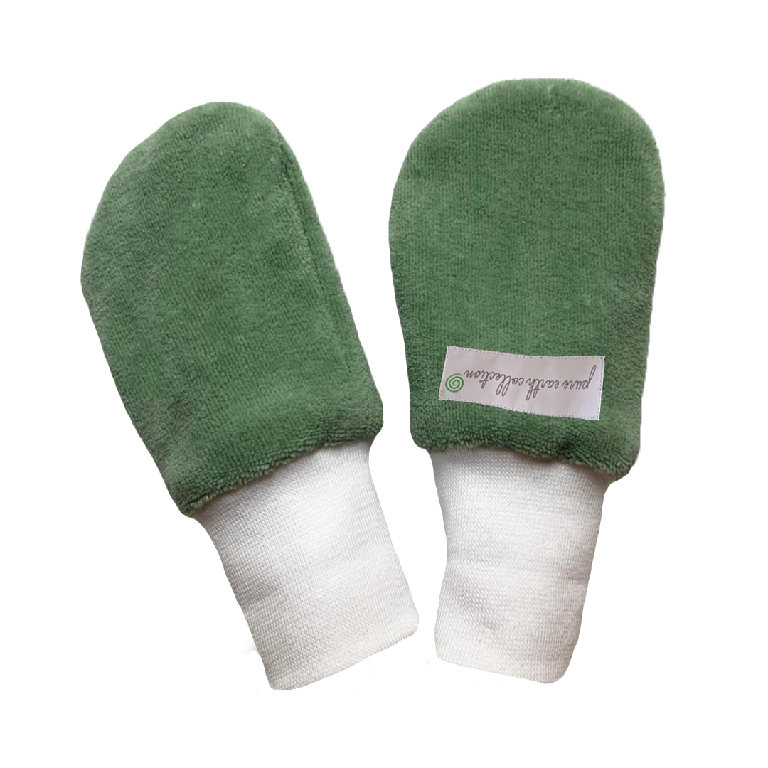 Pure Earth Collection Organic Mittens - Green (Pack of 2 Pairs) 4