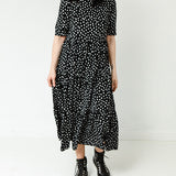 Lyla and Leche Black Mono Spot Dress 1