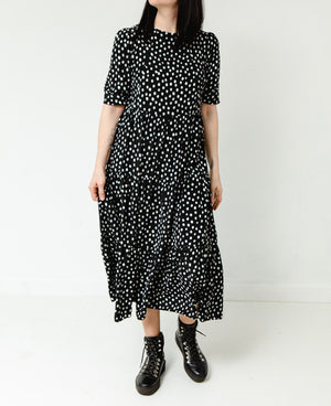 Lyla and Leche Black Mono Spot Dress 1